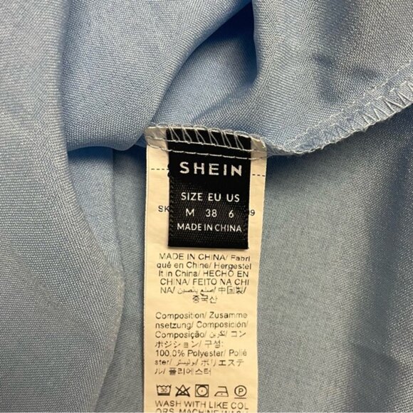 💖5 for $25💖 Emery Rose Light Blue Button-Down Blouse | Size Medium - Picture 12 of 12